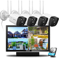 audio System}, with PIR 1TB，Dual monitor OOSSXX {Full 10-inch one two-way Antennas, by Detection Camera 4pcs 5.0mp Wireless All-in