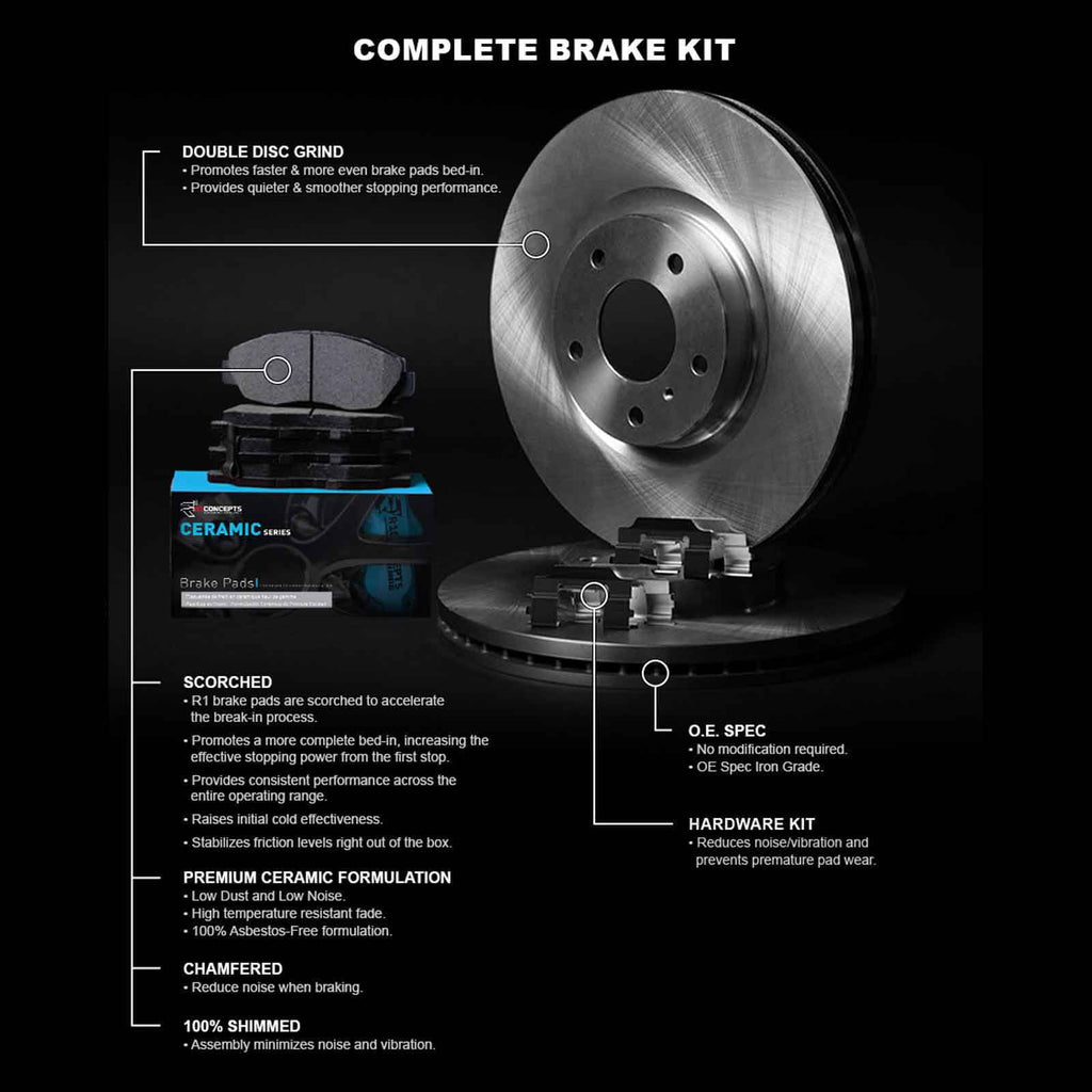 SCION With YARIS IA, TOYOTA TOYOTA Brake R1 91004 Line Wfwh1 2017-2018 select: Concepts Rotor 2016 Concepts IA Ceramic R1 E Fits Series