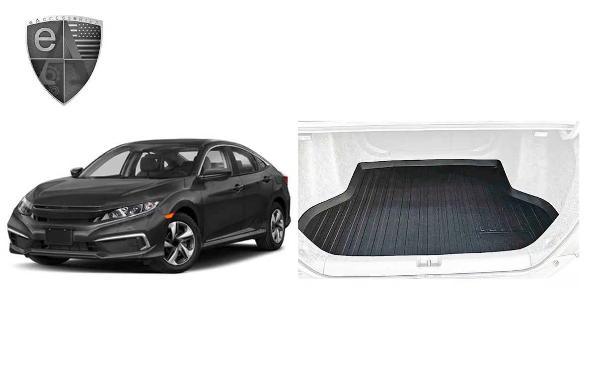 Honda – Easy Liner Lip Laser Raised Trunk – – with Trunk Non-Slip EACCESSORIES Cargo Trunk for Weather-Resistant Install – 2016-2021 – Mat Design Sedan Cars Rubber Mats to Pre-Cut EA Car for Civic Mat