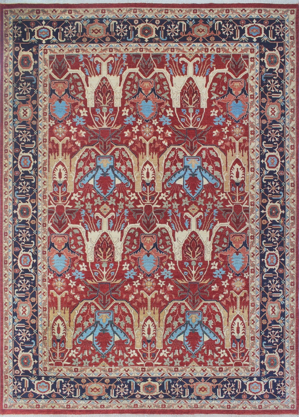 13'7" 9'10" Aria x Ramez Rust/Blue Rug,