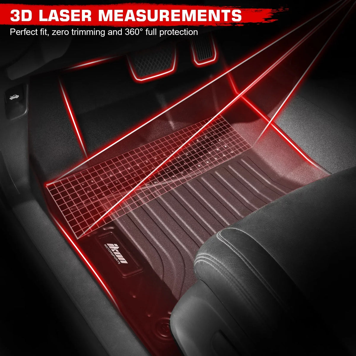 Protector Front Cover Mats Molded Mat Rear 2nd TPE Compatible Protection 3D Carpets Floor Boot Row HR-V, Cargo & 2023-2024 Honda With Pad 1st Weather All Liner Trunk Ikon Black Motorsports Tray