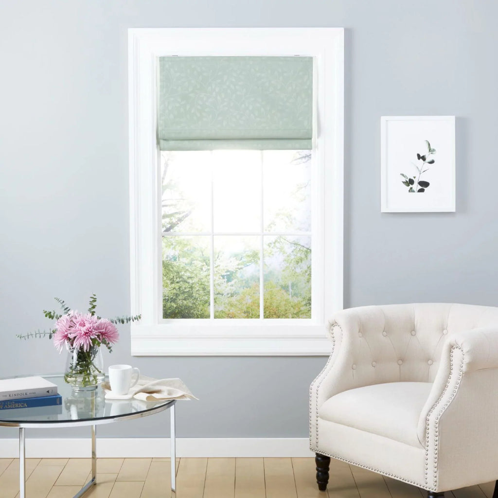Sage Total Shade, Home Exclusive Roman 64", Bolan Botanical Blackout 34"x