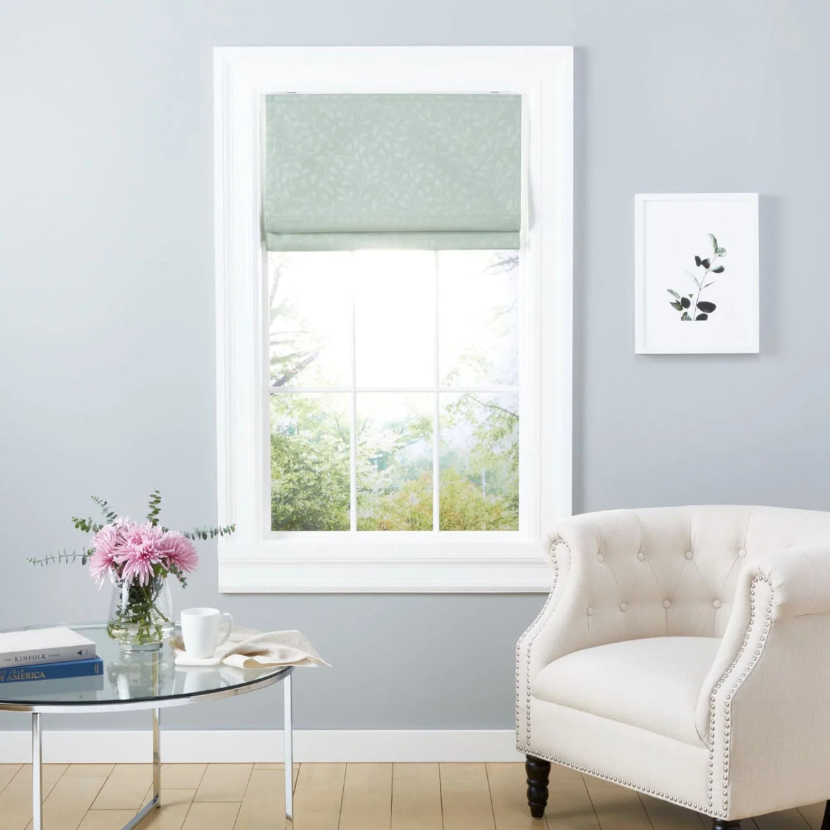 Sage Total Shade, Home Exclusive Roman 64", Bolan Botanical Blackout 34"x