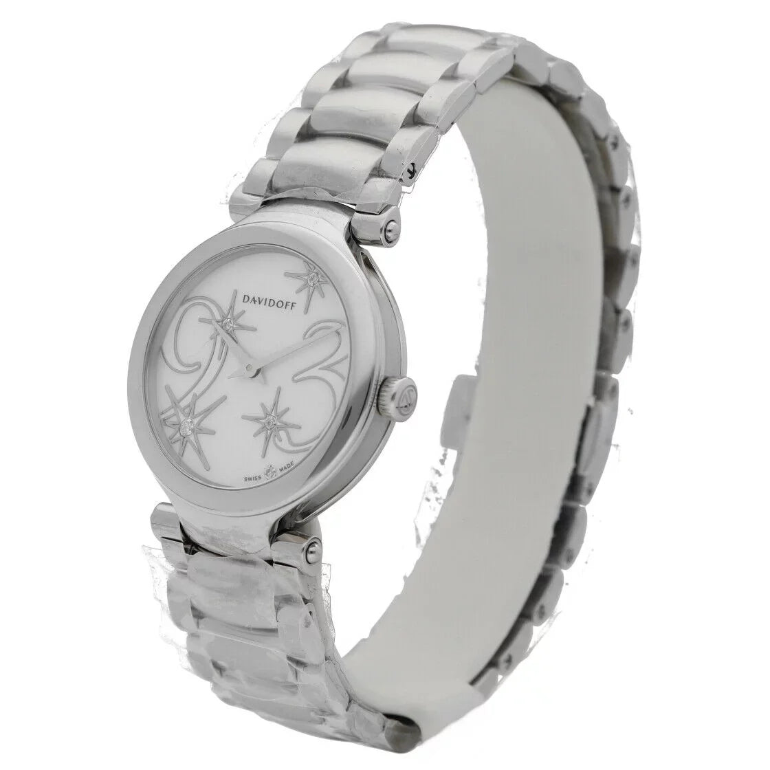 Stainless Quartz Watch Women's Davidoff 30mm of Steel Lady 21156 Pearl Mother