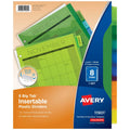 Dividers, Sets Tab Tabs, Pack Big 24 of Avery Multicolor Insertable 11901 Case Plastic 8
