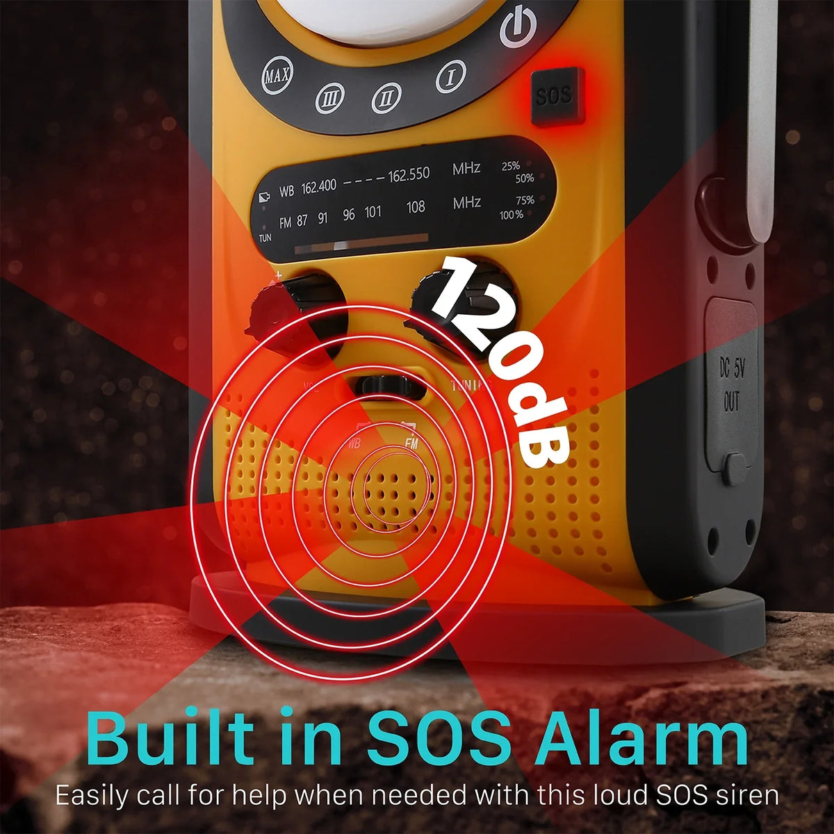 Outdoors & Emergency Charging, FosPower Light, Reading Charger A7) SOS (Model Alert, for Alarm 6,000mAh & Weather Power Hand Solar Weather Camping Bank with Lantern Crank & FM/NOAA Radio