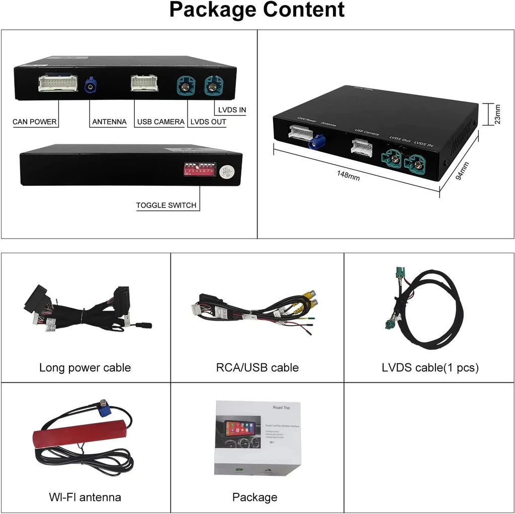 Top Auto, Support Road NBT Carplay 2012-2017 Reverse Decoder Android Original Car for Knob Camera, i3 Control Wireless I01 Kit Year, Retrofit System BMW Mirrorlink,