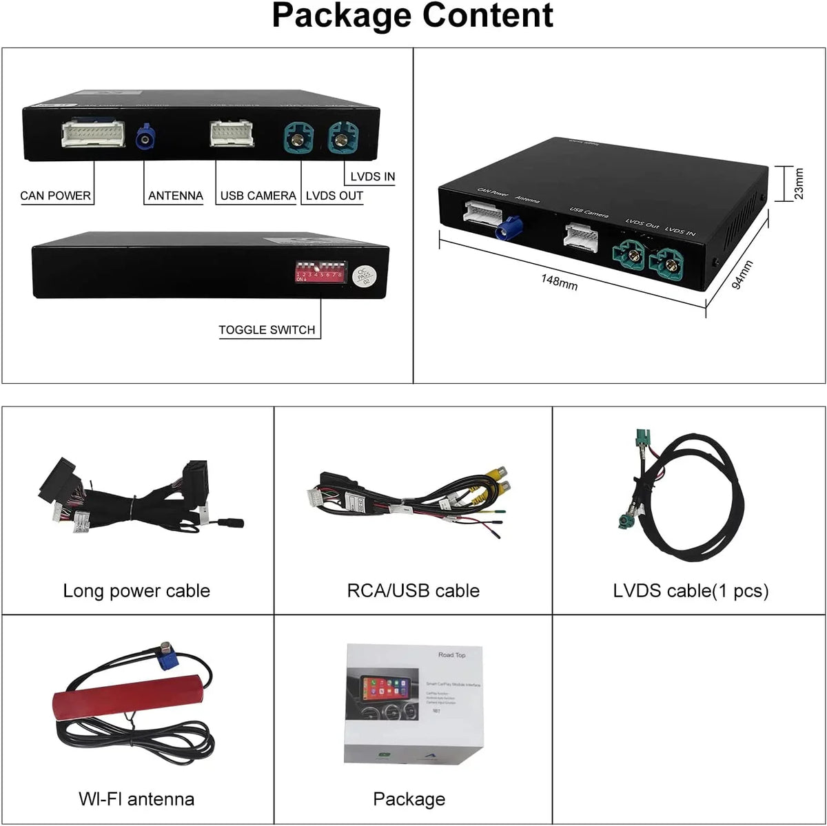 Top Auto, Support Road NBT Carplay 2012-2017 Reverse Decoder Android Original Car for Knob Camera, i3 Control Wireless I01 Kit Year, Retrofit System BMW Mirrorlink,
