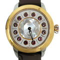 New) FENDI SS Fashionable Women's Topaz Belt Black 3 Shell Eye (Like Shine Brown Quartz Watch Enamel Spinel Pre-Owned Fendi Colors Clock