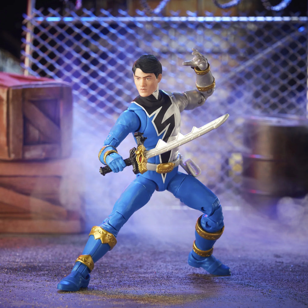 Rangers 6-inch Ranger Fury Figure Blue Collectible Premium Collection Power Accessories Lightning Action Dino Toy with