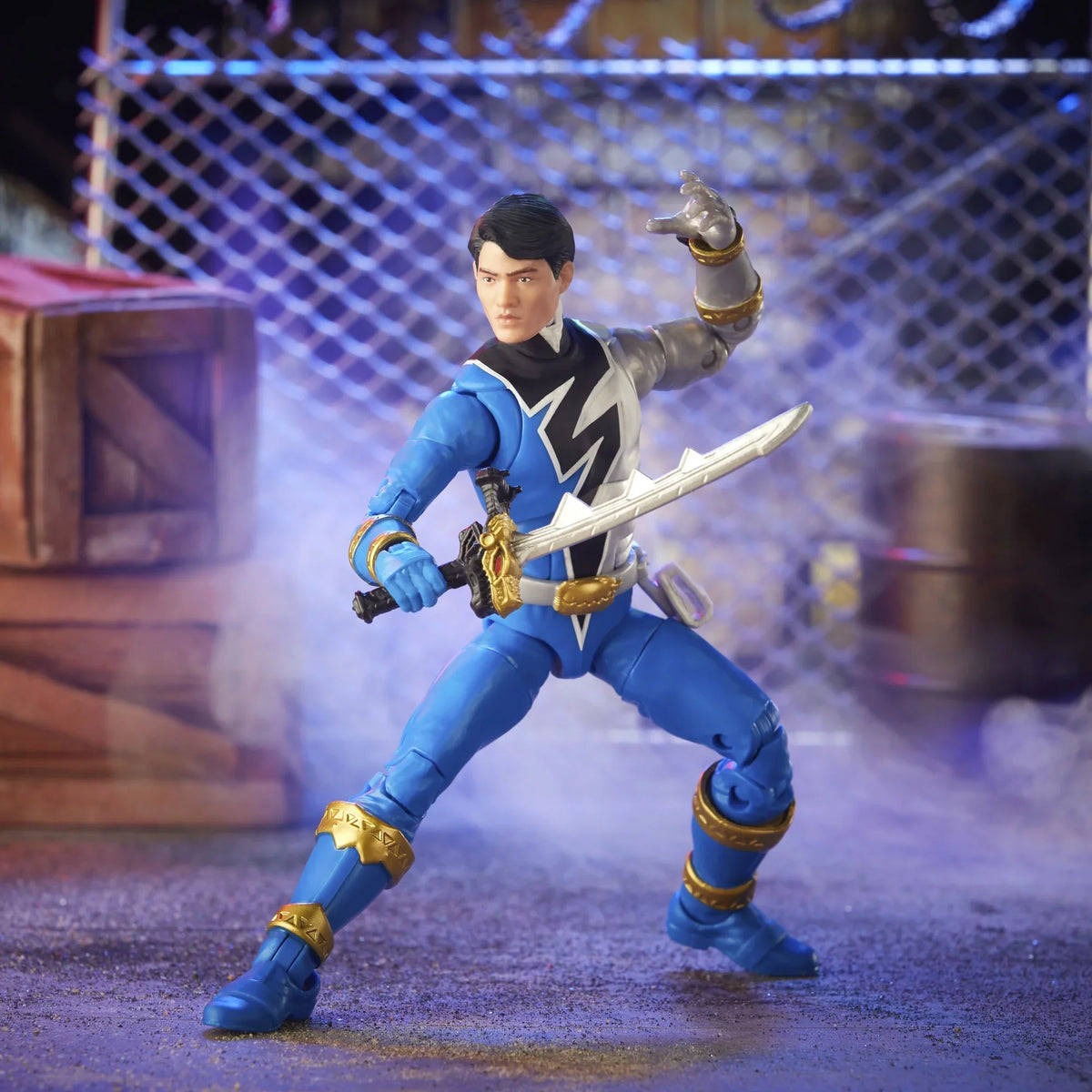 Rangers 6-inch Ranger Fury Figure Blue Collectible Premium Collection Power Accessories Lightning Action Dino Toy with