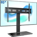 up with 50 Base TV Adjustable Universal Flat Tabletop Swivel Height 143 Stand Degree 100 TV 4 85 Tempered Mount Level TV inch for Holds Stand/Base Swivel Glass to to lb Screen HBBOOMLIFE