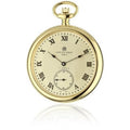 Pocket Dial Stainless Watch Gold Steel Face Open IP-Plated Enterprise Unitron