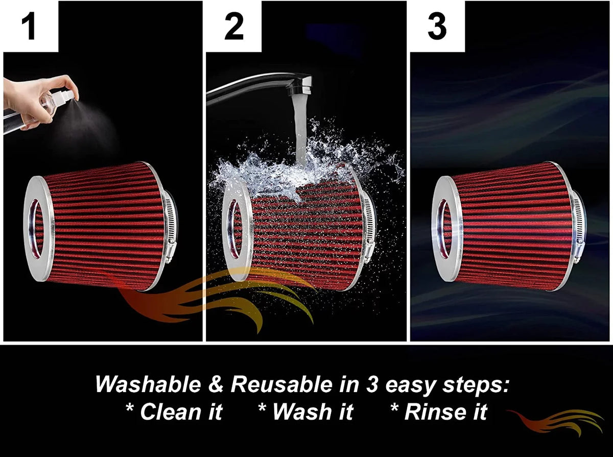 '+ Combo 2.4L Intake Ram Rtunes Racing For Filter 05-10 SS Air L4 Kit Cobalt Chevy RED Short Cobalt/Chevy