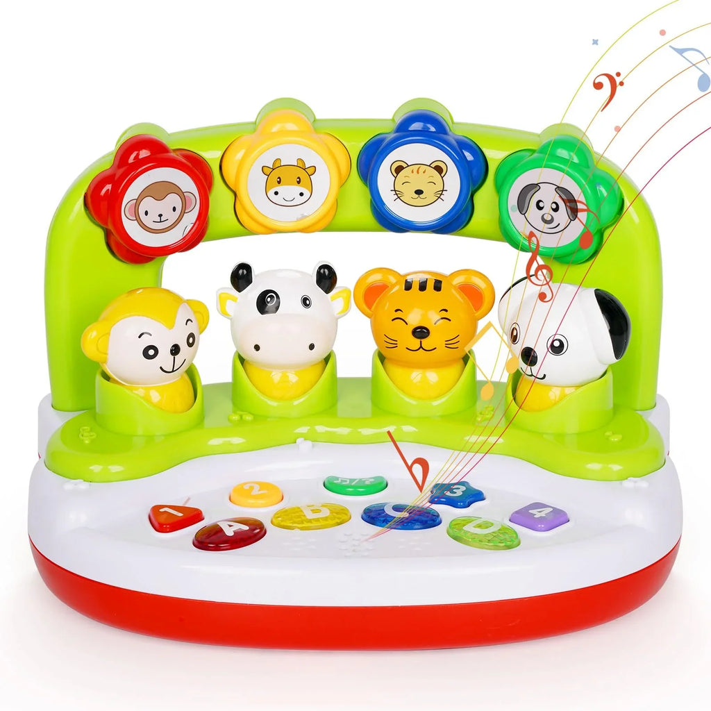 12 Toy Animal Toys Toys Light, Infant Learning Educational Interactive Months, 6 12-18 & Toy Music with Months,Activity Center Baby Sensory to Toys