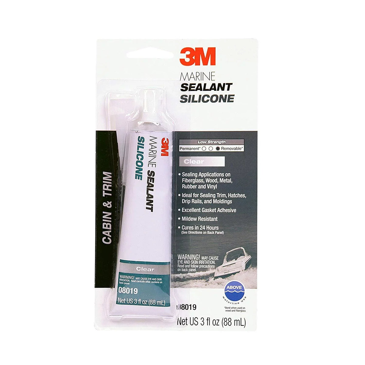and Ounces Sealant 08019 3 Marine Boats For Clear RVs Grade 3M Silicone