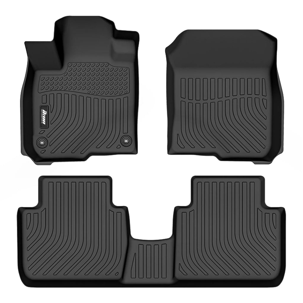 Protector Front Cover Mats Molded Mat Rear 2nd TPE Compatible Protection 3D Carpets Floor Boot Row HR-V, Cargo & 2023-2024 Honda With Pad 1st Weather All Liner Trunk Ikon Black Motorsports Tray