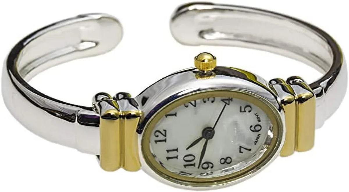 Excellent Watch Women's Cuff 20mm Platinum 8200 Watches-Geneva (Two-Tone)