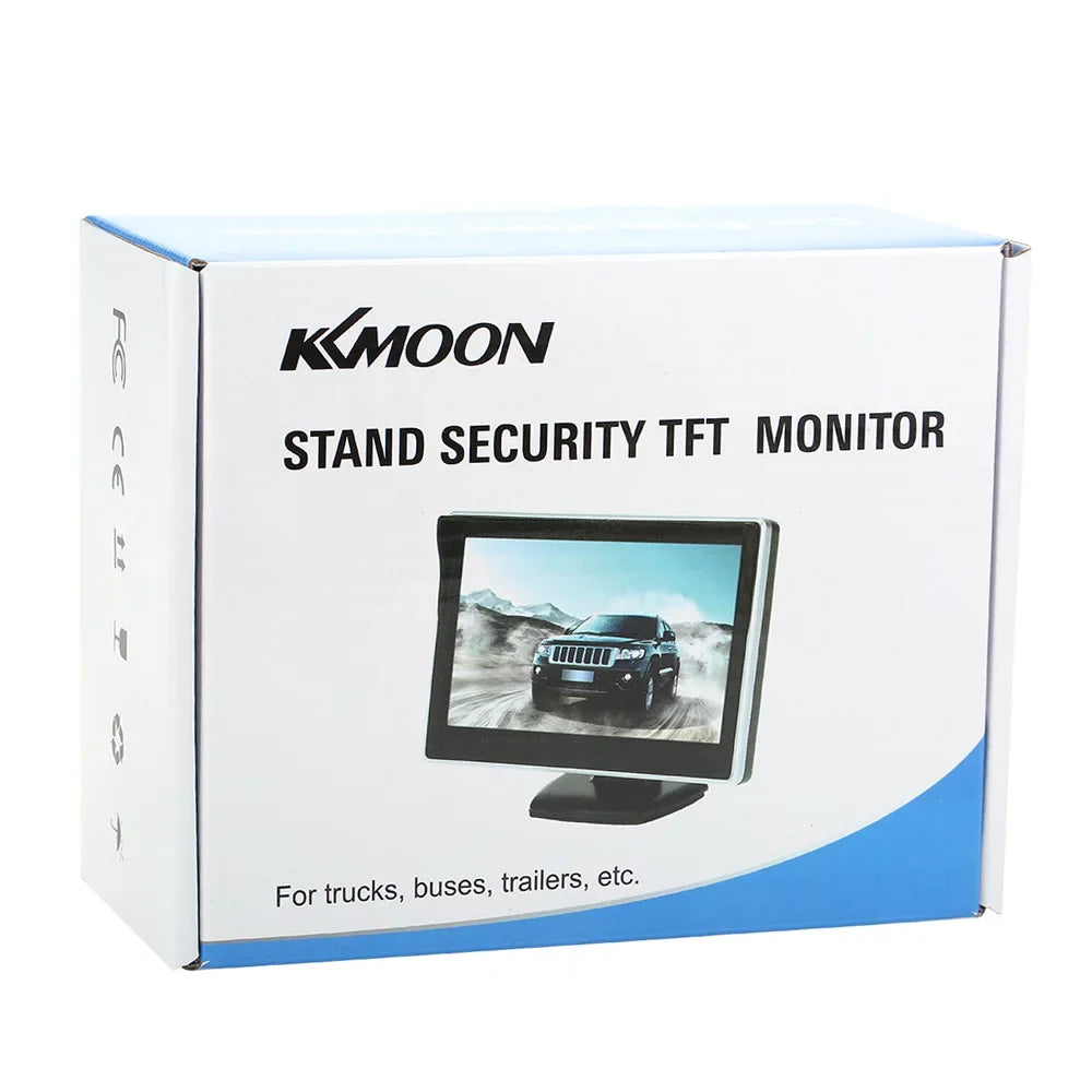 Camera, Ideal Parking Clear and Inch 5 Monitor Installation, Rear Image, Tomshoo Backup LCD for TFT System View Easy Display Reverse Cars Trucks Car +