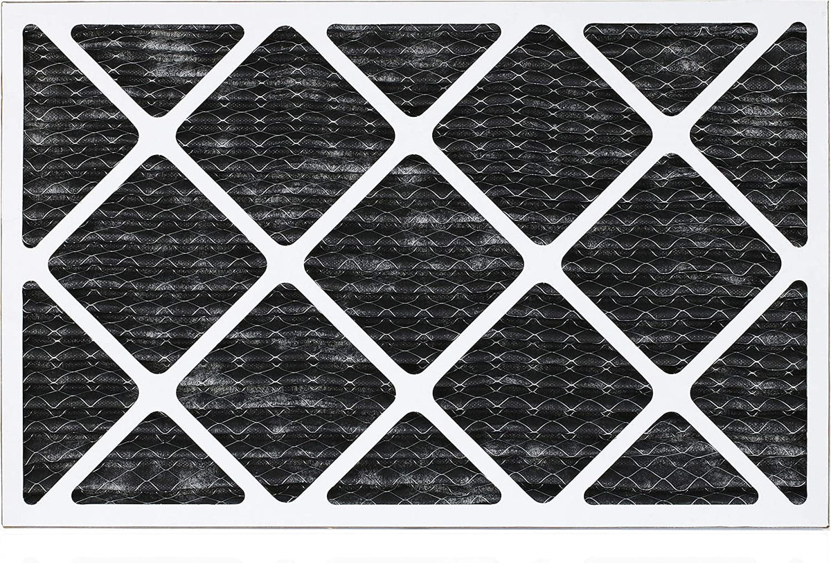 Filterbuy Eliminator MERV 8 Activated with 10x24x1 AC Odor HVAC Air Pleated Filters (12-Pack) Furnace Carbon