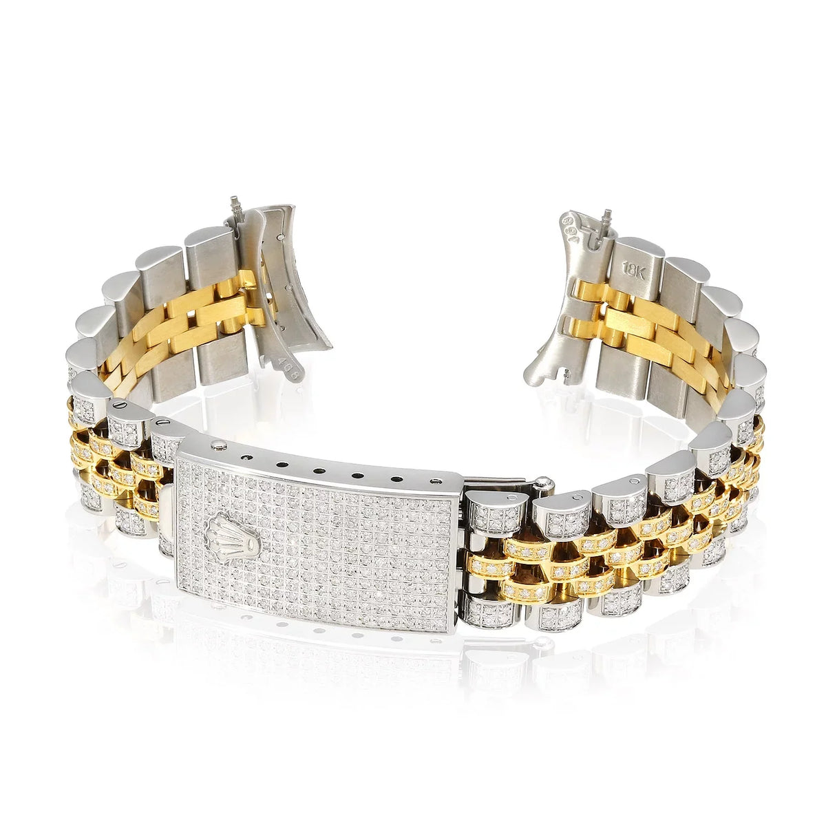 Jubilee 36mm Custom 4.5C Diamond Datejust Watch 2-Tone Band Rolex Yellow Natural