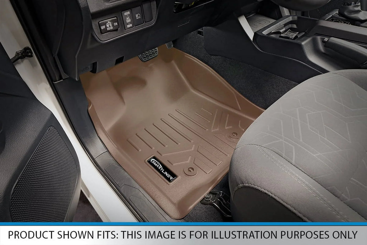 2008-2020 Front 1st Row Smartliner Grand Liner Caravan Mat for Floor Tan Dodge