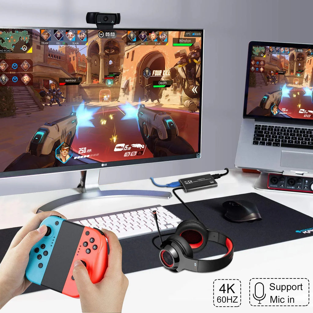 and ANSTEN Use Game OBS for Recording One Xbox System Capture PS4 60HZ to Card, Game Linux X HDMI Twitch USB3.0 Streaming Device YouTube Support Capture OS Video Windows 4K