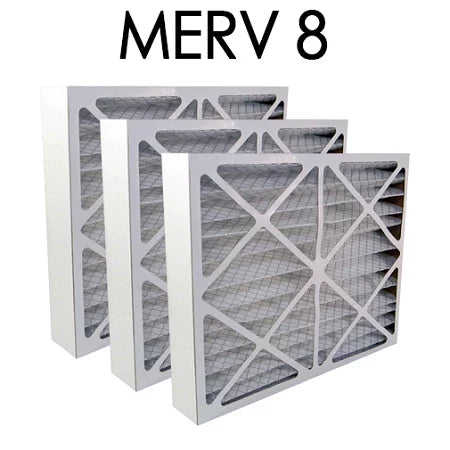 Pleated - | 11.375x23.375x3.625 8 Filter Actual Air MERV Size 12x24x4 3PK