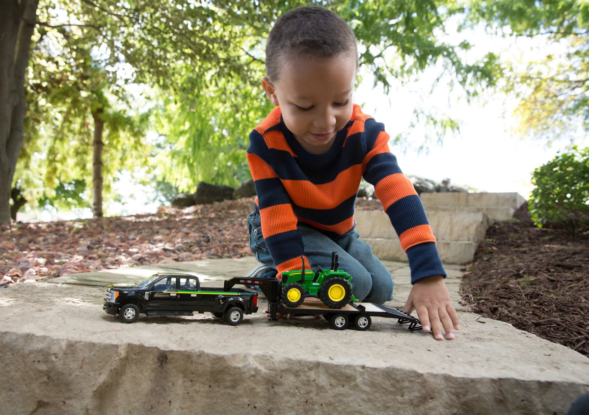 Deere Toy Truck And 1:32 Tractor, Toy & Ford Tractor Set, John Scale 2017 5075E F350