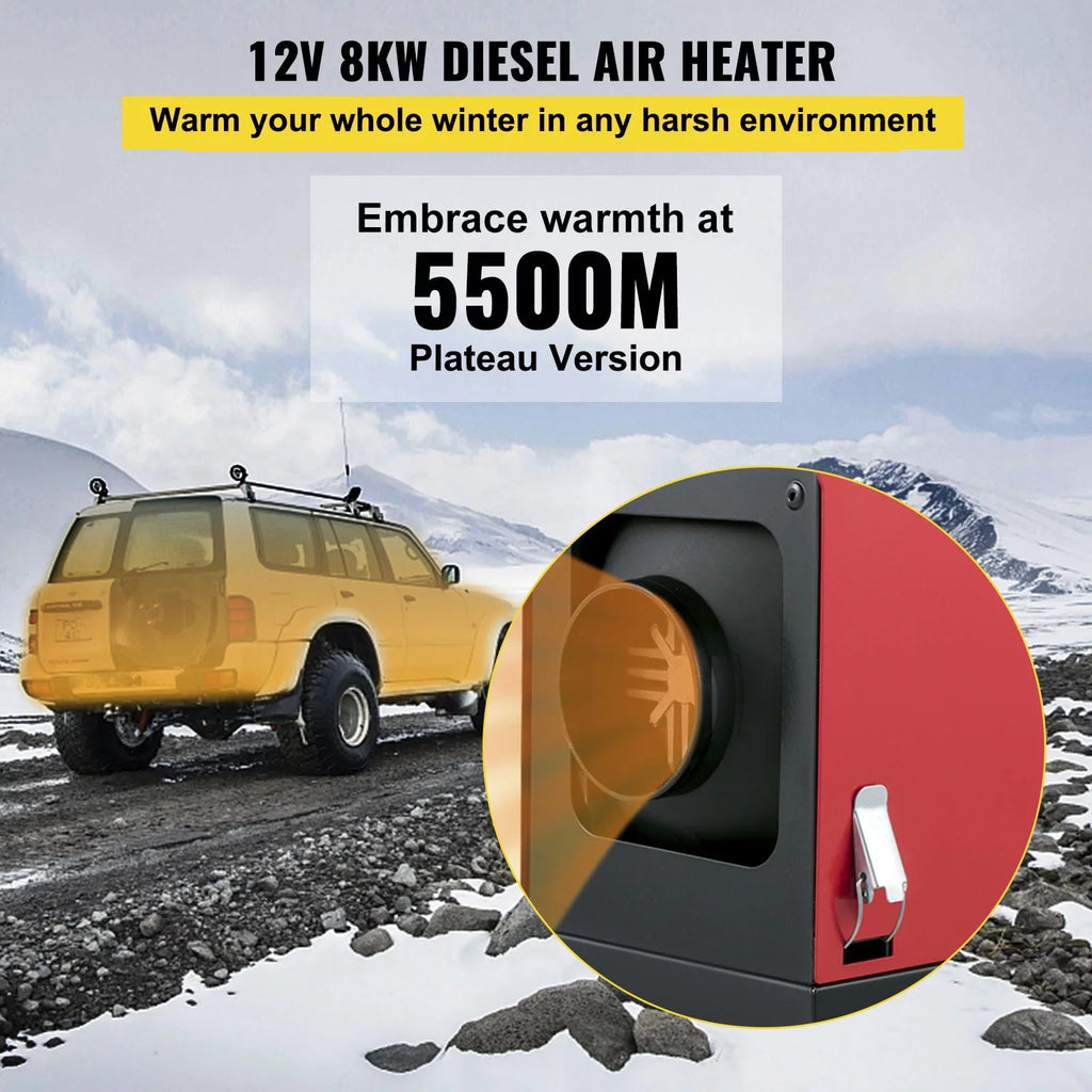 Wireless Diesel Bus, Silencer, 8KW, Motorhomes Switch, and Air Engineering Truck, Trailer for Control LCD VEVORbrand Heater One Parking Air One Diesel All Car, in Vehicles Outlet 12V with Boat