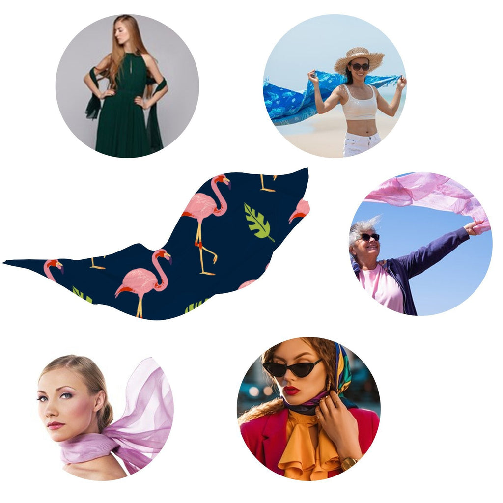 Wraps Shawls for Neck Hair Scarf Headscarf Birds Large Silk Sunscreen Gift Flamingo Wraps FREEAMG Long Oblong Packed Women