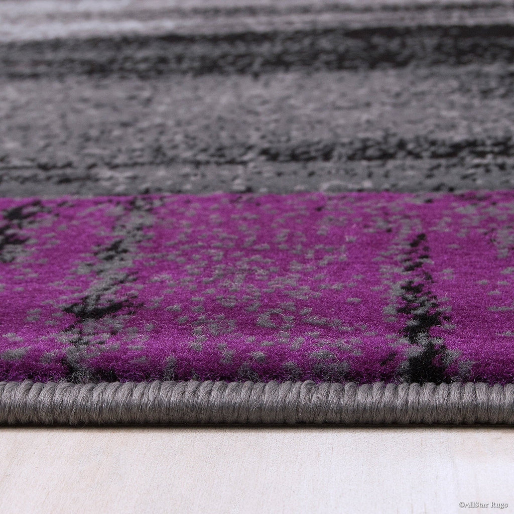 Rugs Purple (5' x 6' Modern in Purple Drop-Stitch Technique Rug Woven Contemporary 11") Allstar Weave