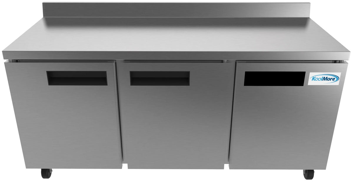 16.9 ft. with 3.5 72 Three-Door – in. Refrigerator Backsplash in. Worktop KoolMore Cu.