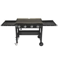 Garden Rack, Barbecue Picnic Propane Outdoor Steel & for Gas 4-Burner Cooking Side BBQ SYTHERS Foldable Grill Grill Stainless Patio with Spice Shelves Backyard