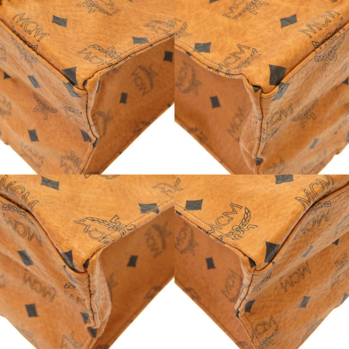 Brown Bag Visetos (Pre-Owned) Canvas Tote MCM