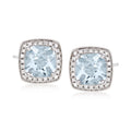 t.w. Gold, t.w. Ross-Simons Women's, Earrings Diamond ct. ct. in .20 and 2.60 White Adult Aquamarine 14kt