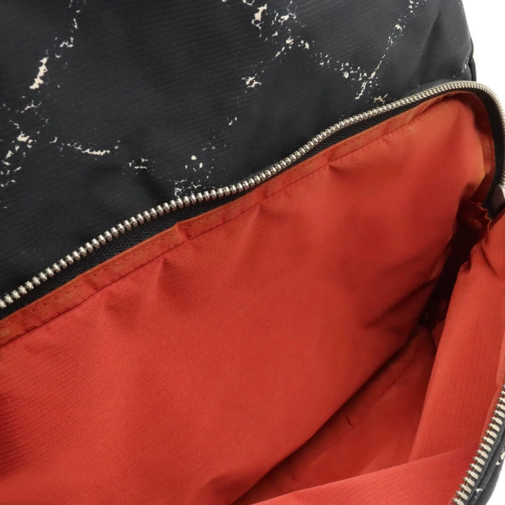 Rucksack Travel Line Jacquard Old CHANEL Nylon Chanel Backpack Black (Good) Pre-Owned Daypack