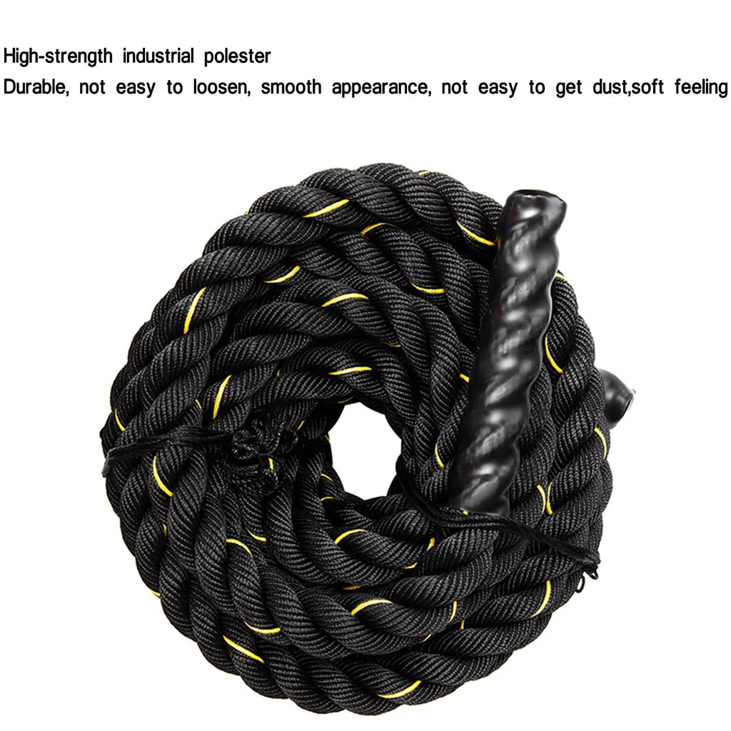 Skipping Mens/Womens Power Rope Body Total Battle Heavy NK Length, for Building Workout Rope Muscle 49.2ft Strength Improve Jump Ropes Workouts