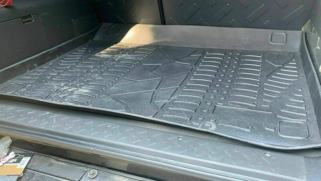 Laser Non-Slip Trunk EACCESSORIES Raised for Design – Weather-Resistant Trunk Cruiser Mat Cargo for – to Liner Trunk Toyota – Mats 2007-2014 Cars Car Pre-Cut with – FJ Rubber – Lip Install Easy Mat EA
