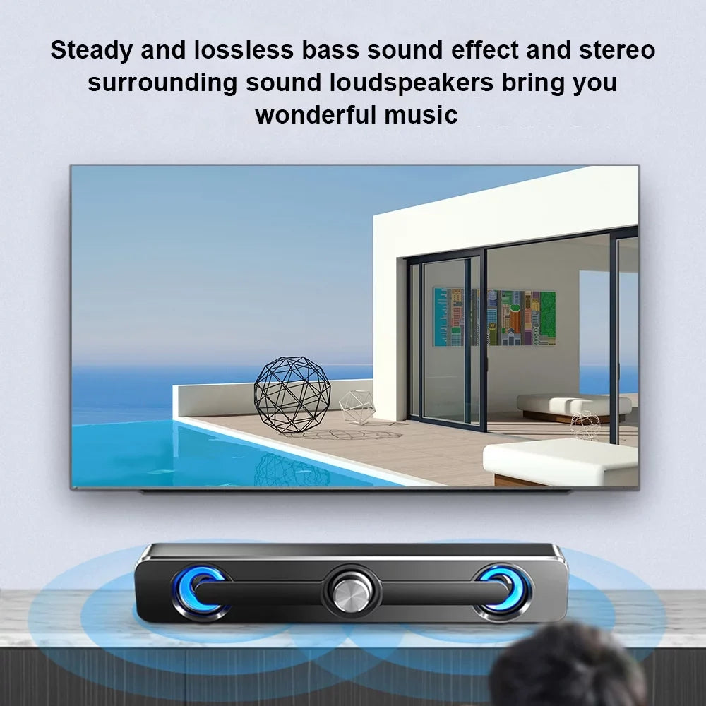 Box Phone USB Surround for Bar Speaker Tablet Sound Speaker Bass MP3 V-111 MP4 Subwoofer Stereo PC Wired Computer Powerful Laptop
