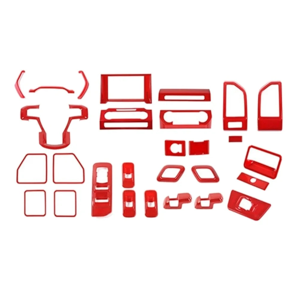 Kit Console F150 Center Cover Set 28pcs Teledu Red Interior Full Trim