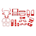 Kit Console F150 Center Cover Set 28pcs Teledu Red Interior Full Trim