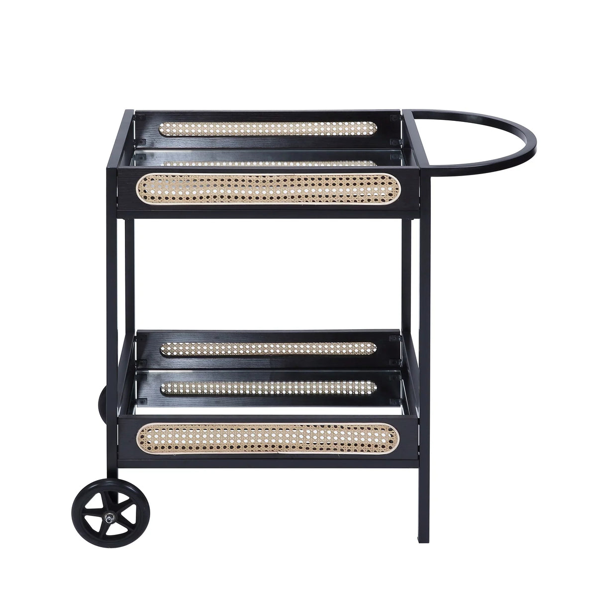 Finish Cart, & Kitchen Serving BESTCOSTY Carts Black Metal Wood