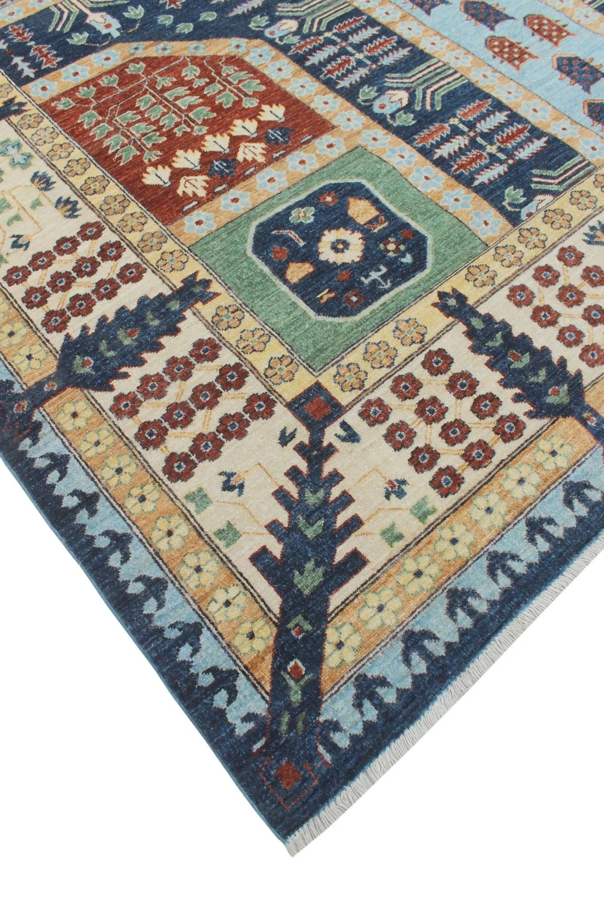 Haseena Aria 9'0" Blue/Ivory 12'3" Rug, x
