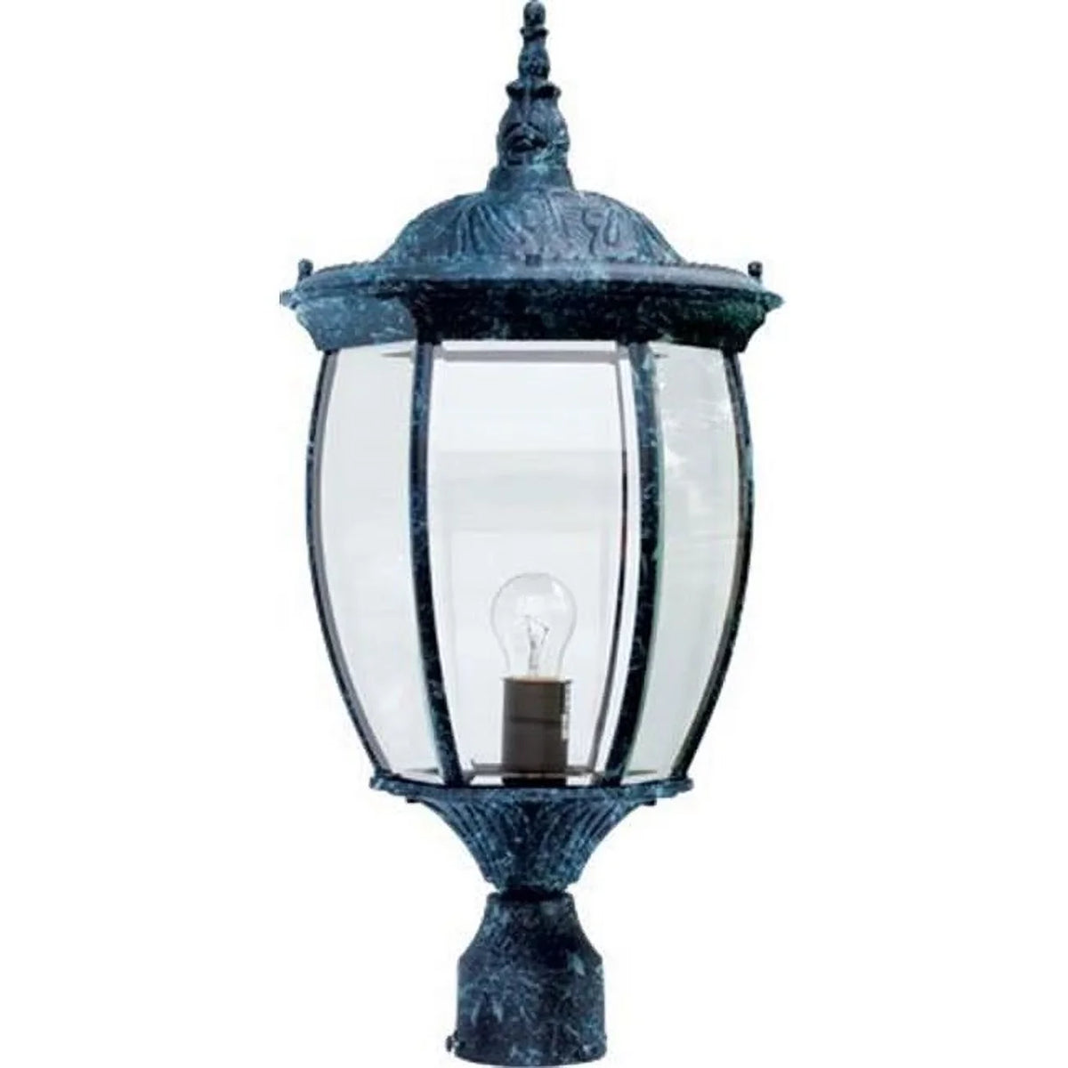 Lighting Aluminum - x in. Powder 11.13 23.38 Cast Dabmar Fixture Coated Light x Top Post - Verde Green 11.13