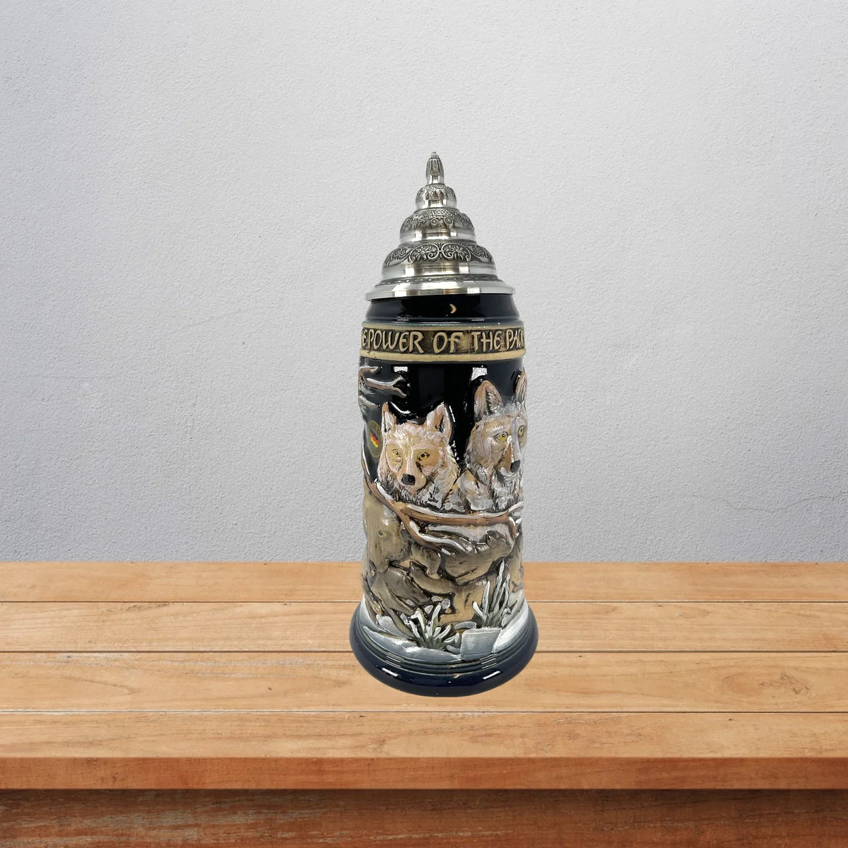 Liter Trading .75 the Power Wolf Pack of Beer Peak German Pinnacle Wolves the Snow Stein in