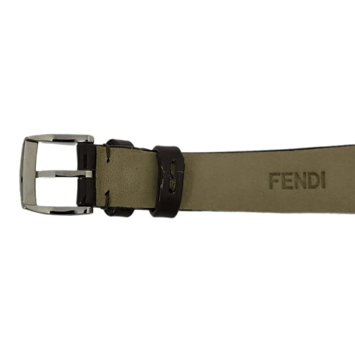 New) FENDI SS Fashionable Women's Topaz Belt Black 3 Shell Eye (Like Shine Brown Quartz Watch Enamel Spinel Pre-Owned Fendi Colors Clock