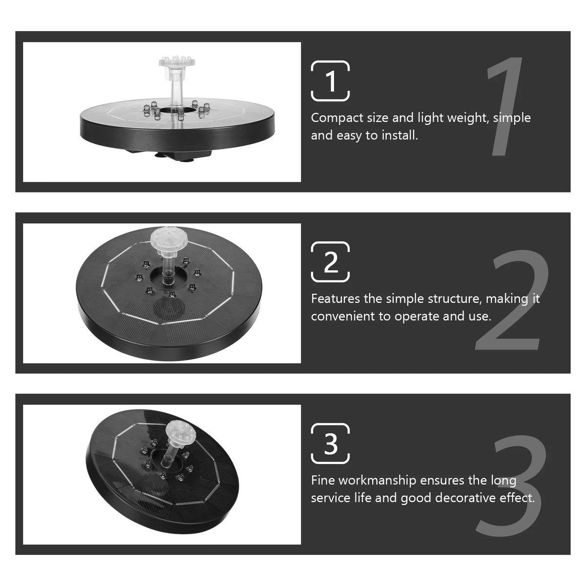 Fountain Creative Light 1 set Pond Fountain Outdoor Fountain LED Guichaokj with Solar of