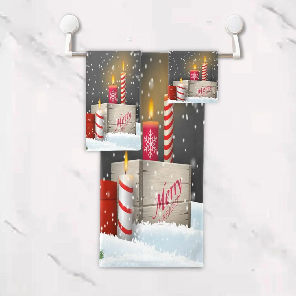 Absorbent of Hand Towel and Washcloth Soft Gnome Bath Towels 3, Set Spa Christmas Gym Towel, with Wellsay Bathroom Towel Hotel for Highly