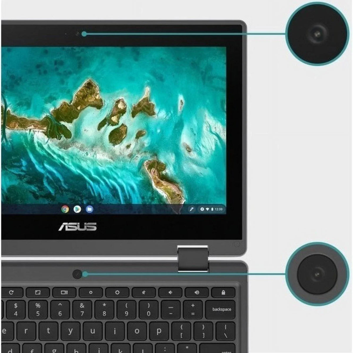 ChromeOS, 11.6" Touchscreen, N5100, CR1100FKA-YZ184T Flip Celeron Intel 64GB SSD, Asus Chromebook